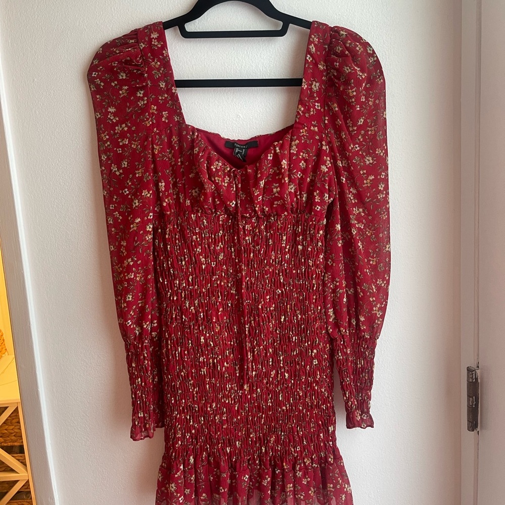 Red Floral Dress